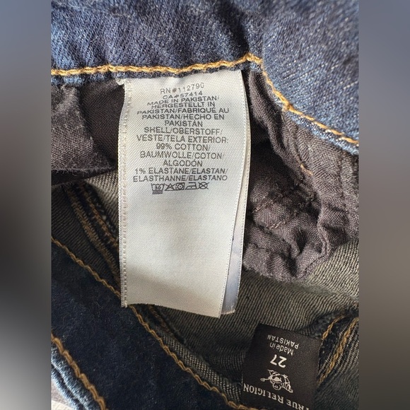 True Religion Jennie high rise skinny jean size 27 dark wash - Picture 10 of 11